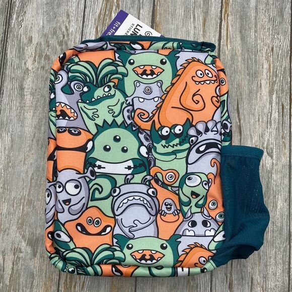 Fit & Fresh Insulated DIY Sticker Lunch Bag Teal Soft Sided Reusable Lunch Bag - Picture 2 of 12